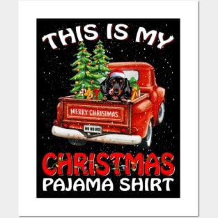 This Is My Christmas Pajama Shirt Dachshund Truck Tree Posters and Art